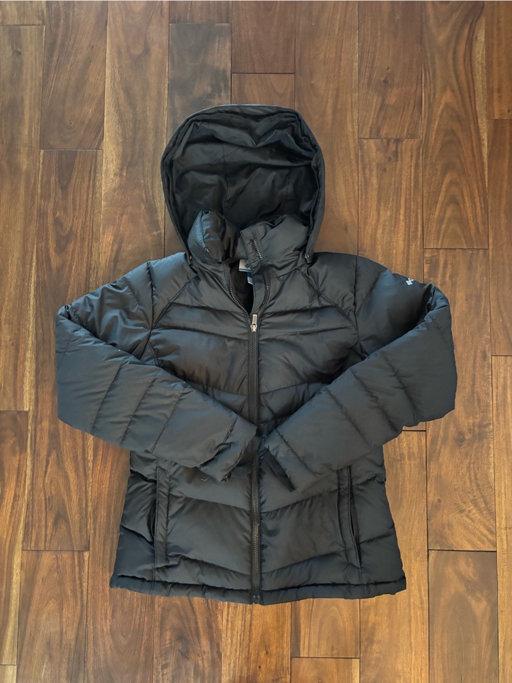 Columbia Black Quilted Puffer Jacket with Hood